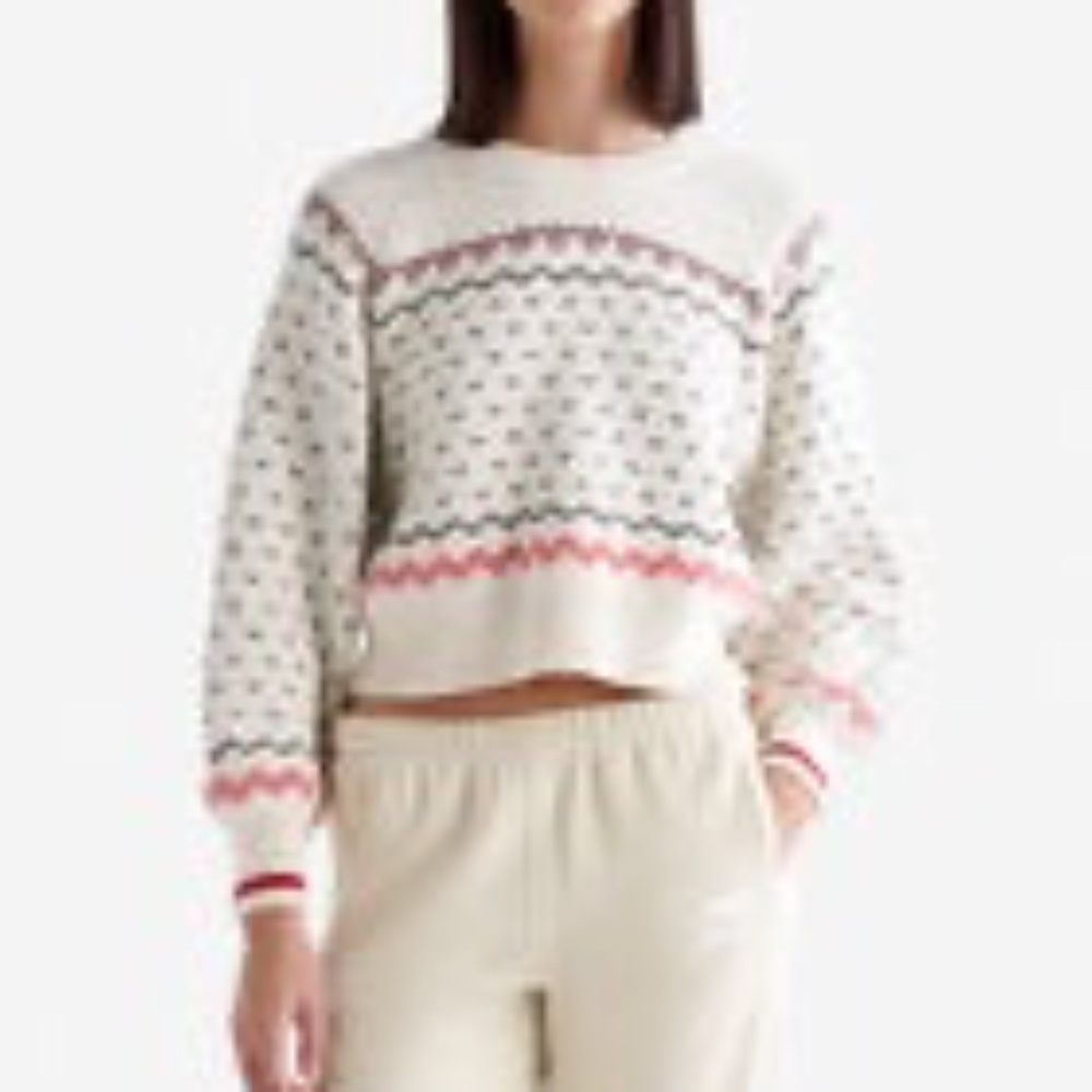 Roots Cabin Fair Isle Crew Sweater